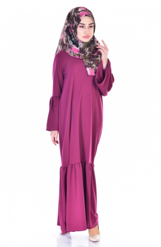 Geraftes Kleid 3301-02 Zwetschge 3301-02