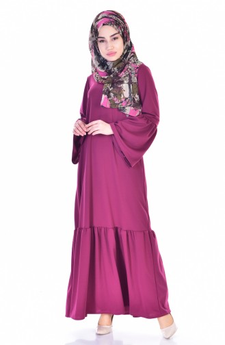 Geraftes Kleid 3301-02 Zwetschge 3301-02