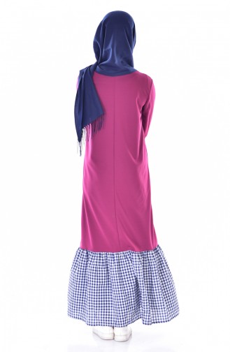 Plum Hijab Dress 3302-04
