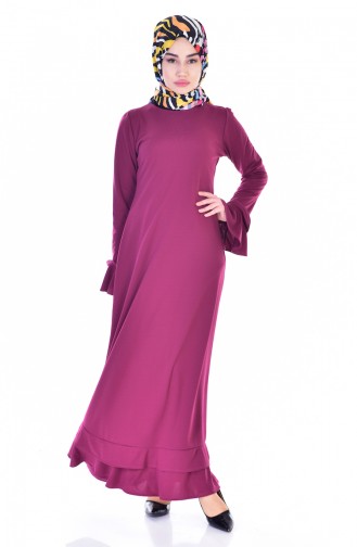 Kleid mit Falber  3304-02 Zwetchge 3304-02