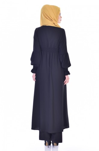 Abaya élastique 4601-01 Noir 4601-01