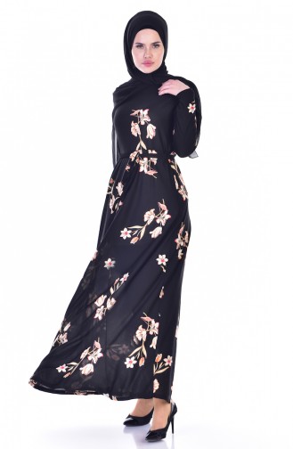 Black Hijab Dress 0216-01