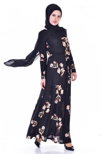 Robe Hijab Noir 0216-01