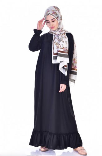 Black İslamitische Jurk 0136-05