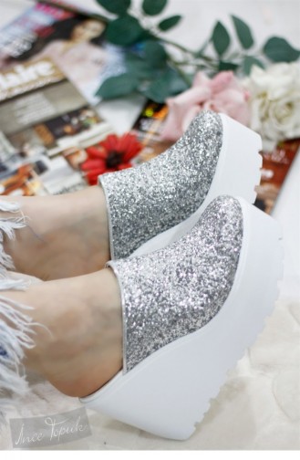 Silver Gray High-Heel Shoes 8YAZA0034934