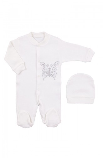 Ecru Baby Overalls 002EKR-01