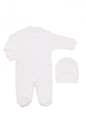 Ecru Baby Overalls 002EKR-01