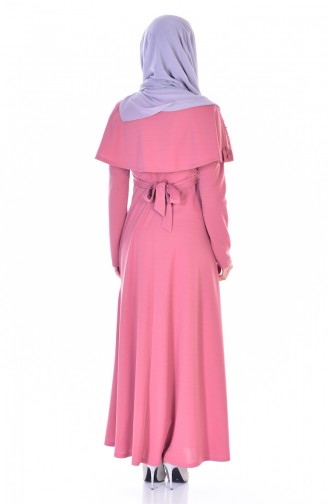 Kleid mit Umhang 1858-02 Rosa 1858-02