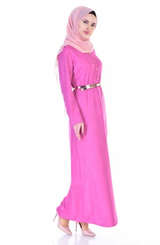 وايت بيرد فستان بتصميم جاكار 5734-01 لون وردي باهت 5734-01