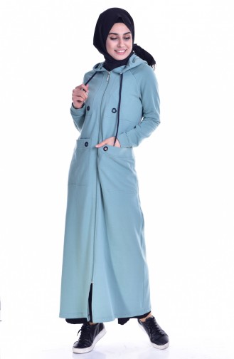Fermuarlı Spor Kap 8084-01 Küf Yeşili