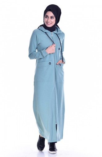 Fermuarlı Spor Kap 8084-01 Küf Yeşili