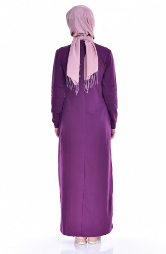 Plum Hijab Dress 8111-08