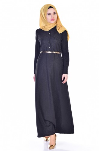 وايت بيرد فستان بتصميم جاكار 5734-08 لون أسود 5734-08
