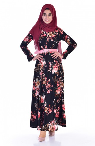 Black Hijab Dress 4132-03