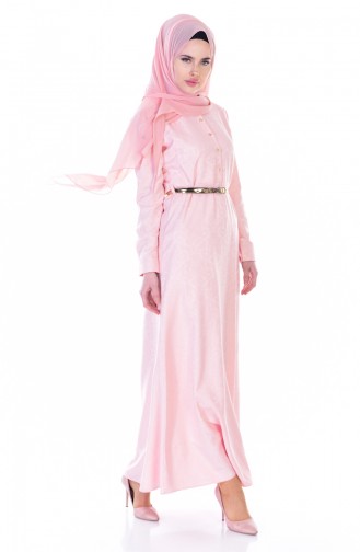 وايت بيرد فستان بتصميم جاكار 5734-05 لون مشمشي 5734-05
