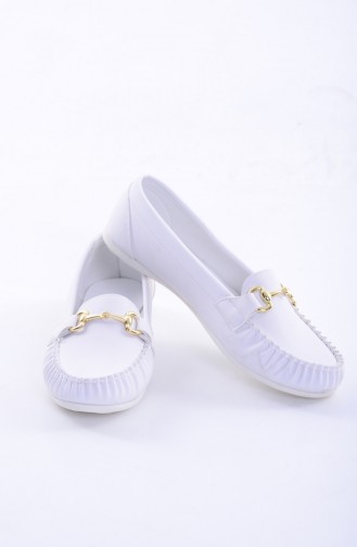 Women´s Flat Shoes 50194-01 White 50194-01