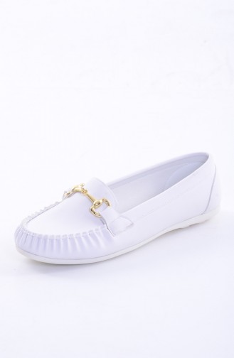 Women´s Flat Shoes 50194-01 White 50194-01