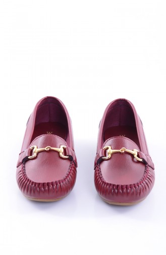 حذاء مسطح أحمر كلاريت 50194-04