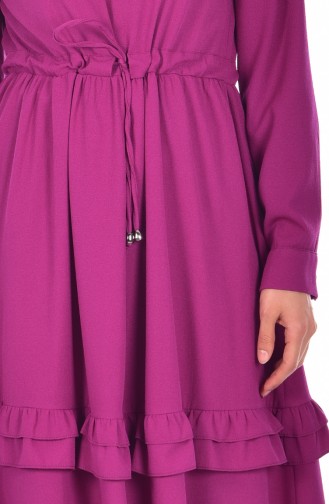 Ruched Laced Dress 60672-02 Light Damson 60672-02