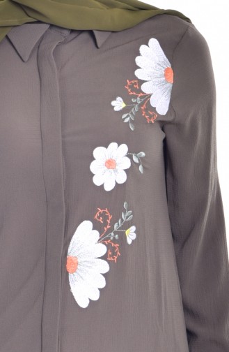 Nakışlı Tunik 3070-03 Haki