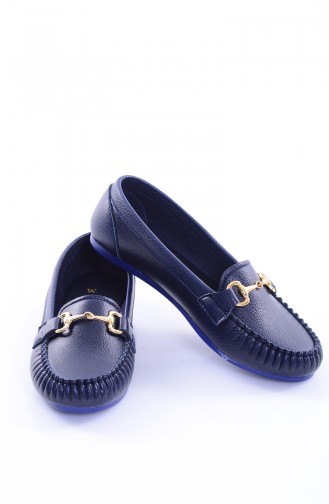 Navy Blue Woman Flat Shoe 50194-05