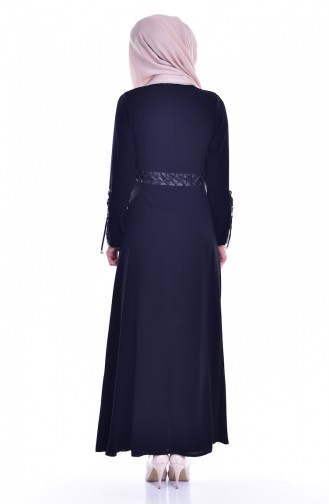 Abaya mit Reißverschluss 24154-02 Schwarz 24154-02