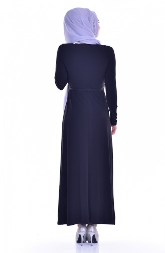 Black Hijab Dress 3726-08