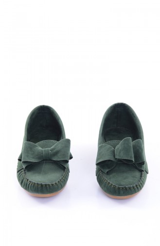 Green Women`s Flats 50191-01