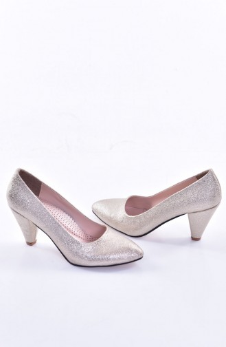 Golden High-Heel Shoes 50203-02