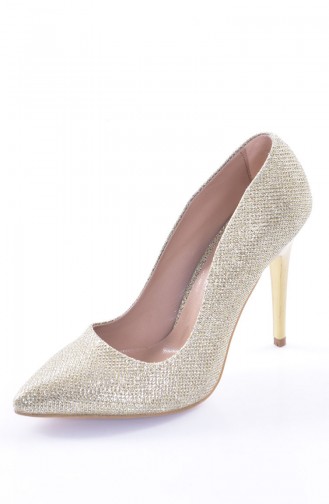 Golden High-Heel Shoes 50207-10