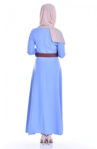 Baby Blue Hijab Dress 0149-04