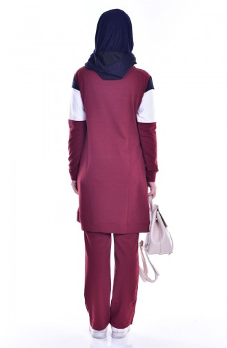 BWEST Hooded Tracksuit 8037-06 Claret Red 8037-06