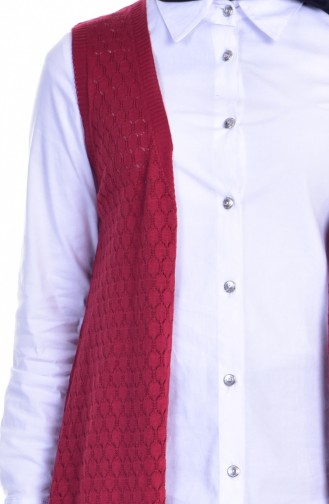 Knitwear Vest 1003-02 Burgundy 1003-02
