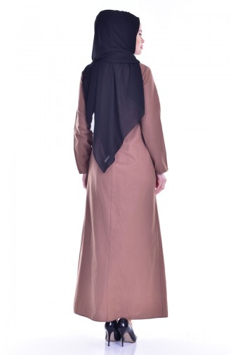 Camel Hijab Dress 2916-09