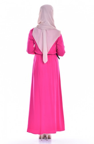 Fuchsia Hijab Dress 3172-04