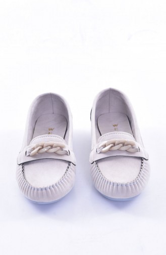 حذاء مسطح بتصميم من الشامواه 50193-04