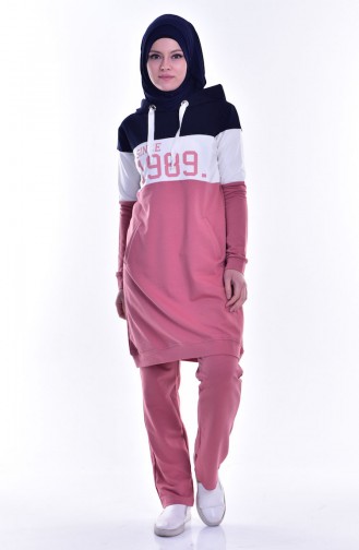 Hooded Tracksuit 8037-08 Dried Rose 8037-08