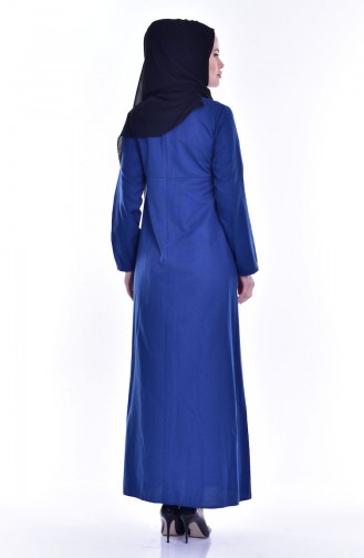 Indigo Hijab Dress 2916-06