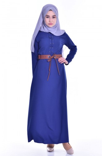 Indigo Hijab Dress 0149-01