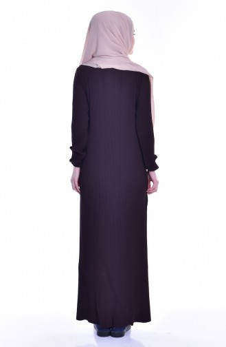 Brown Hijab Dress 0705-04