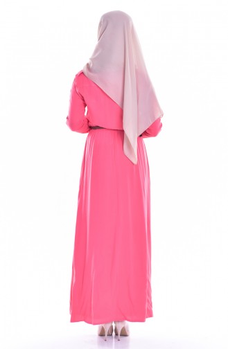 Coral Hijab Dress 3172-05