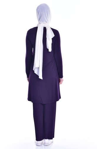 Tunik Pantolon İkili Takım 3725-02 Mor