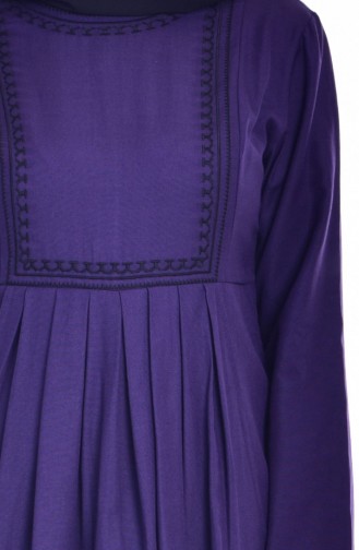 توبانور فستان مُطرز بتصميم طيات وجيوب 2916-02 لون بنفسجي 2916-02
