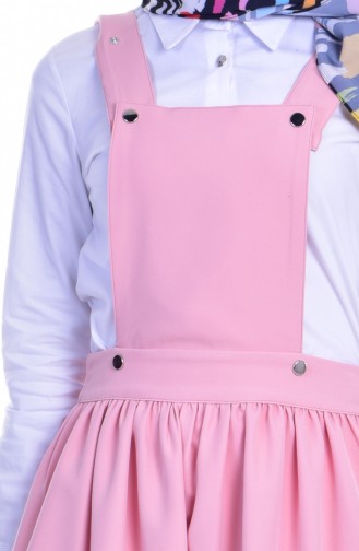 Hijab Kleid mit Druckknopf  6404-07 Pink 6404-07