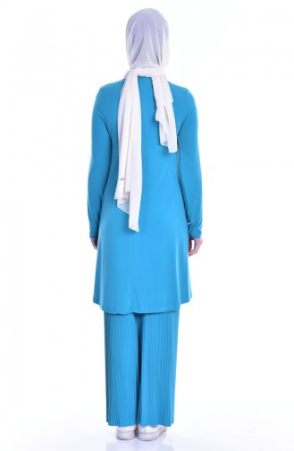 Tunik Pantolon İkili Takım 3725-06 Petrol