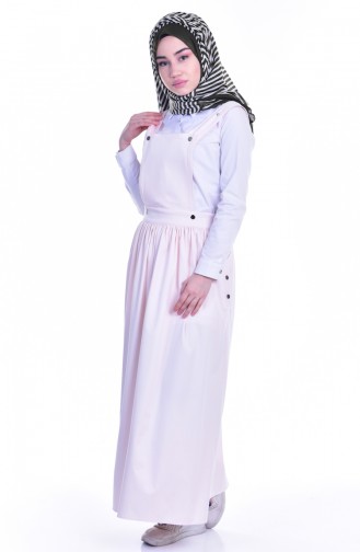 Hijab Kleid mit Druckknopf  6404-02 Puder 6404-02