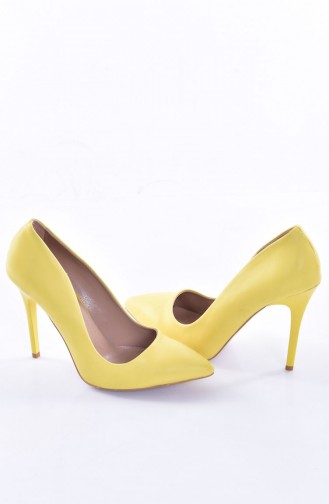 Stiletto Ayakkabı 50207-11 Sarı