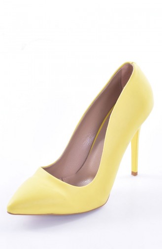 Stiletto Ayakkabı 50207-11 Sarı