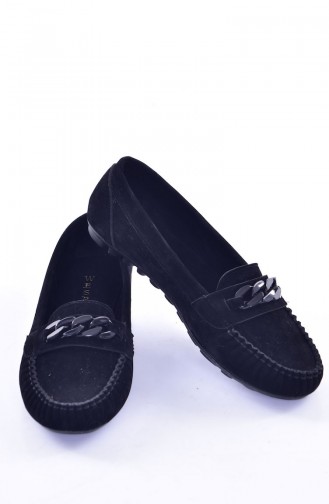 Black Women`s Flats 50193-01