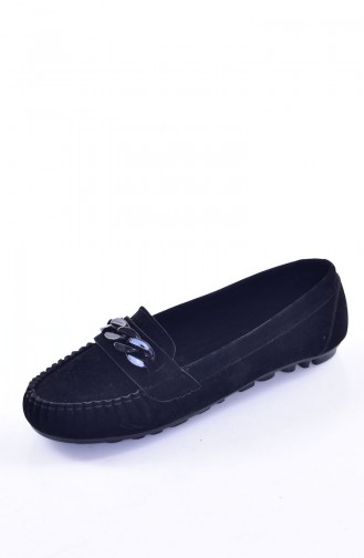 Black Woman Flat Shoe 50193-01